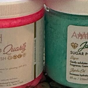 Aminnah Sugar Polish Duo Rose Quartz, Jade are available. Amethyst is not